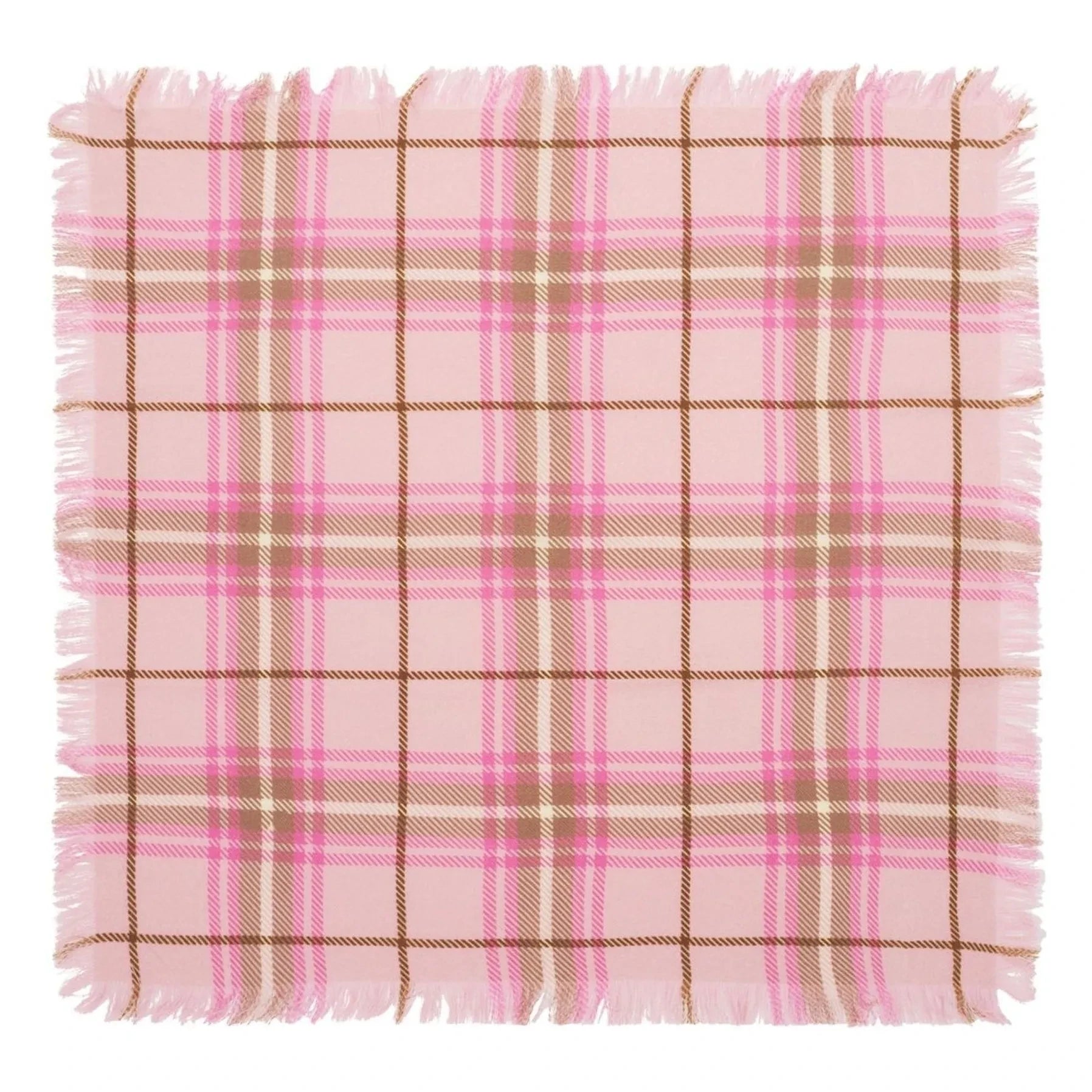 Bompard - Mini Kare Tartan Kaşmir Atkı | Cherry Wood