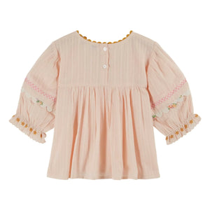 Emile et Ida - Floral Embroidered Blouse | Cream