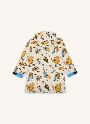 Hello Hossy - Rock n Fire Raincoat | White