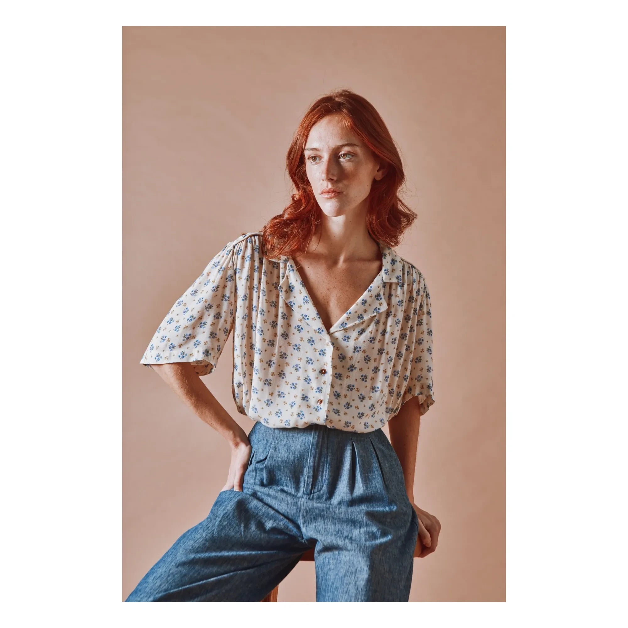 Emile et Ida - Linen and cotton pants | Navy blue
