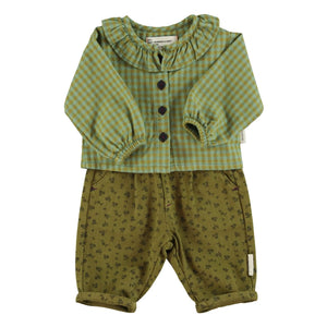 Piupiuchick - Floral Patterned Pants | Olive