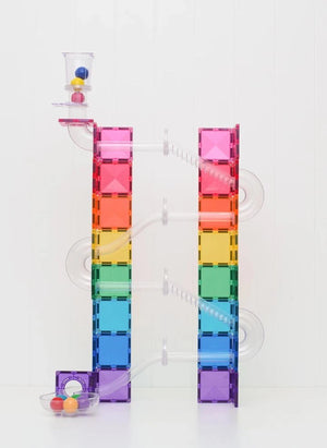 Connetix - Rainbow | 114 Piece Shiny Marble Race Pack