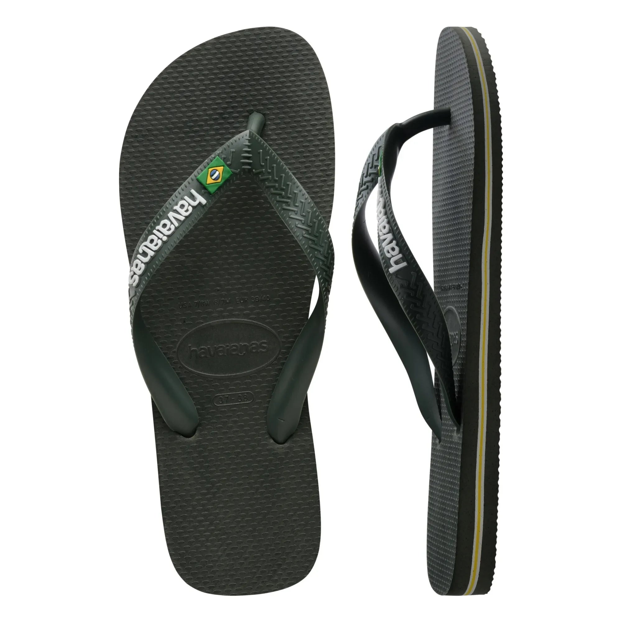 Havaianas - Brasil Logo parmak arası terlik | Zeytin yeşili