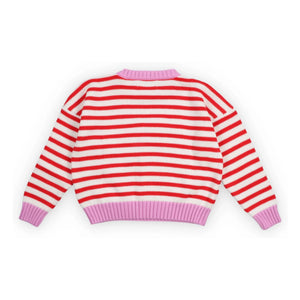 the new society - Marigold Striped Sweater | Red