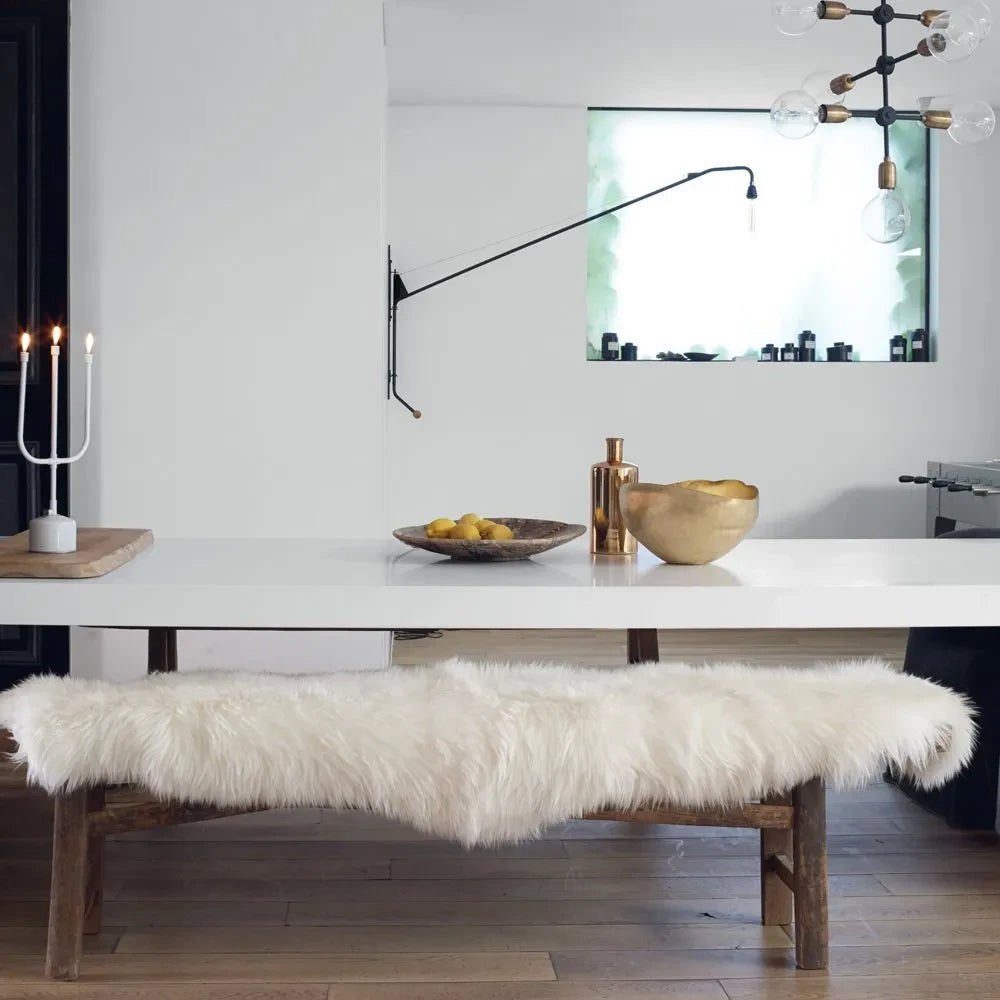 Maison de Vacances - White British Sheep Leather 65x95cm | White