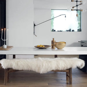 Maison de Vacances - White British Sheep Leather 65x95cm | White