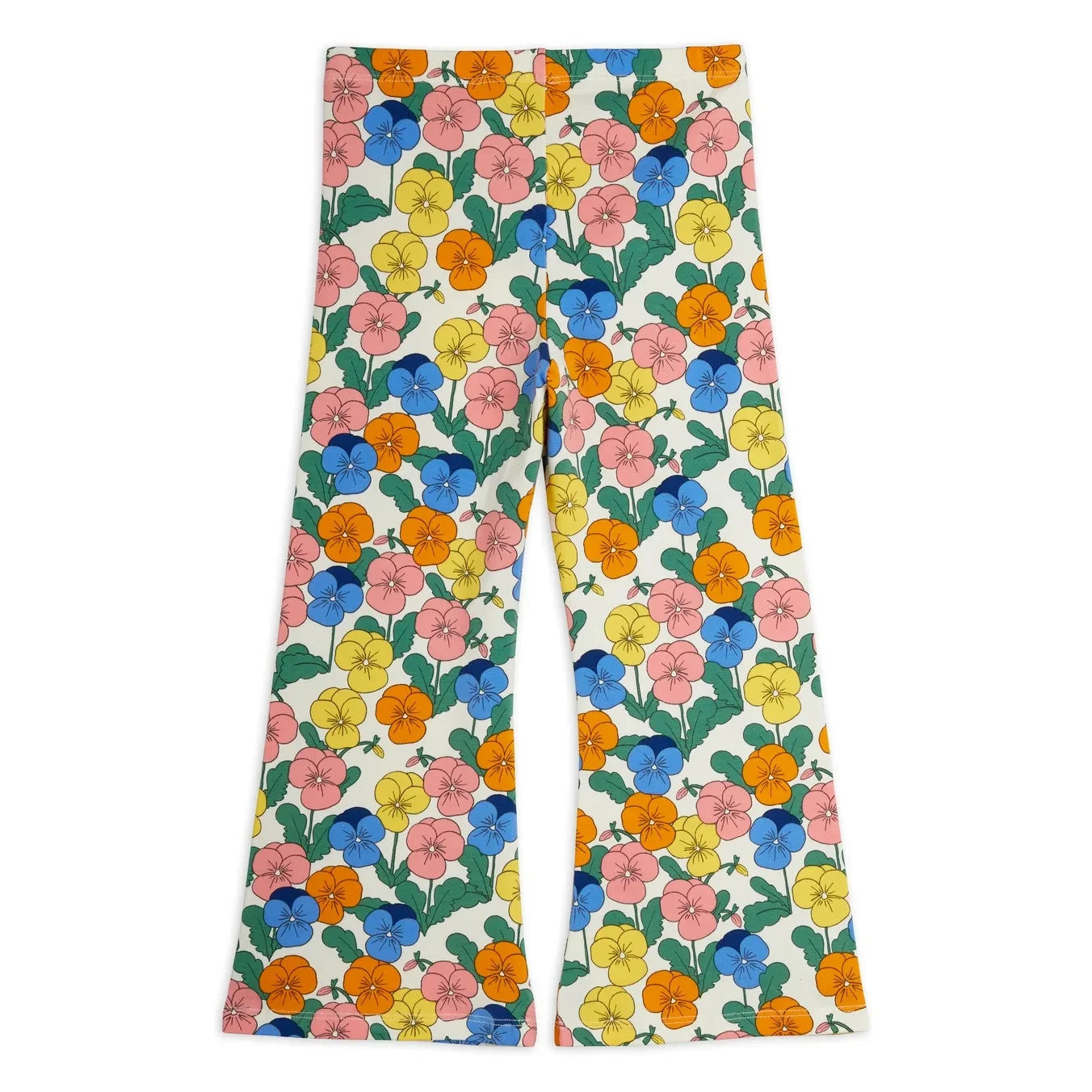 Mini Rodini - Organik Pamuklu İspanyol Paça Pantolon | Ekru