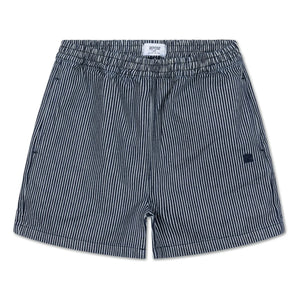 Repose AMS - Striped Organic Cotton Elastic Waist Shorts | Blue