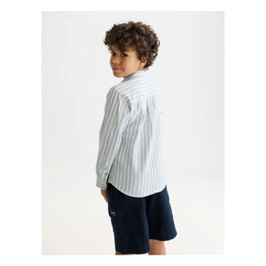 Scotch & Soda - Striped Linen Shirt | Light Blue