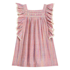 Louise Misha - Martine Flounce Dress | Powder Pink