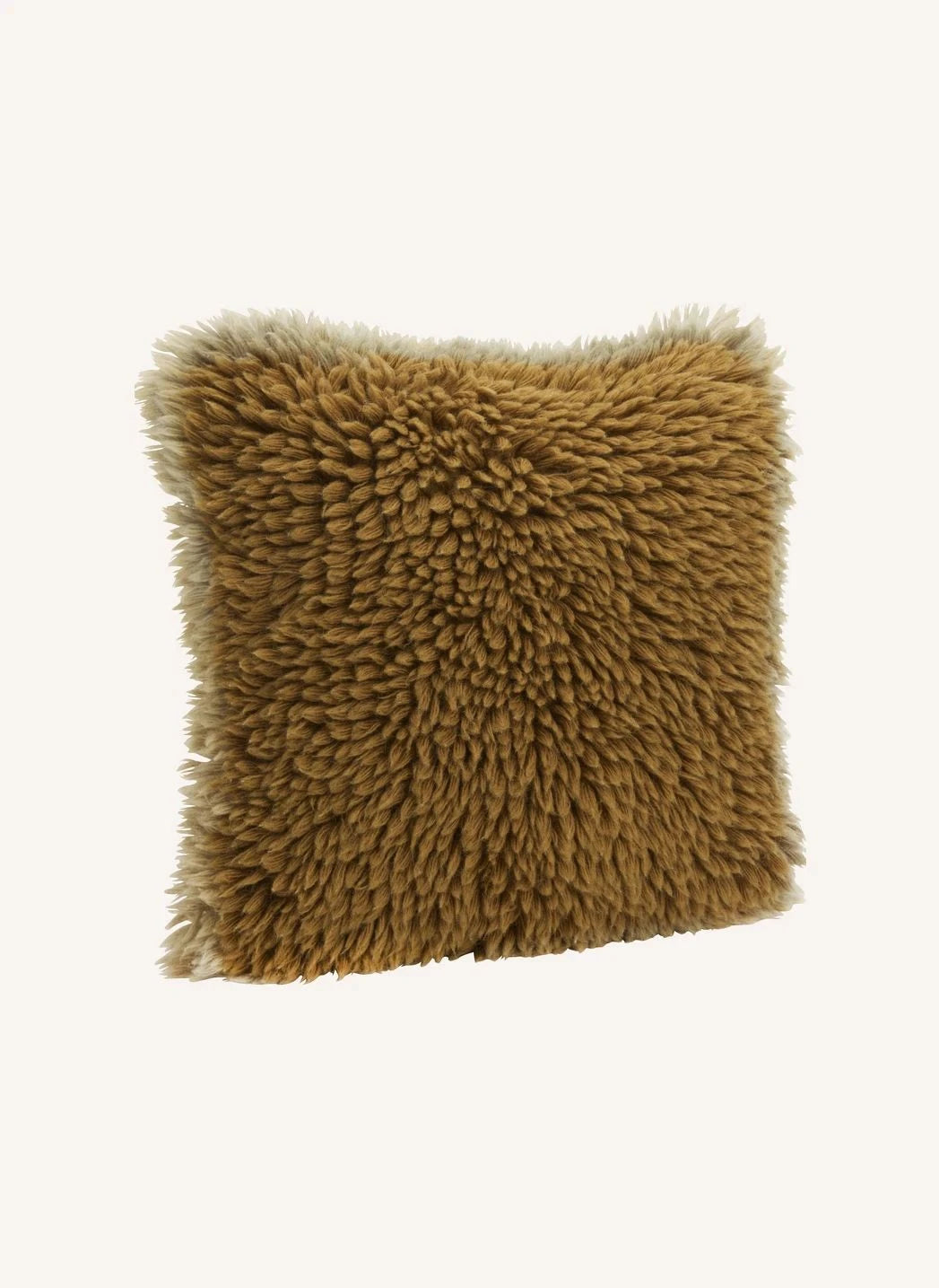 Madam Stoltz - Two-tone wool cushion cover | Brown