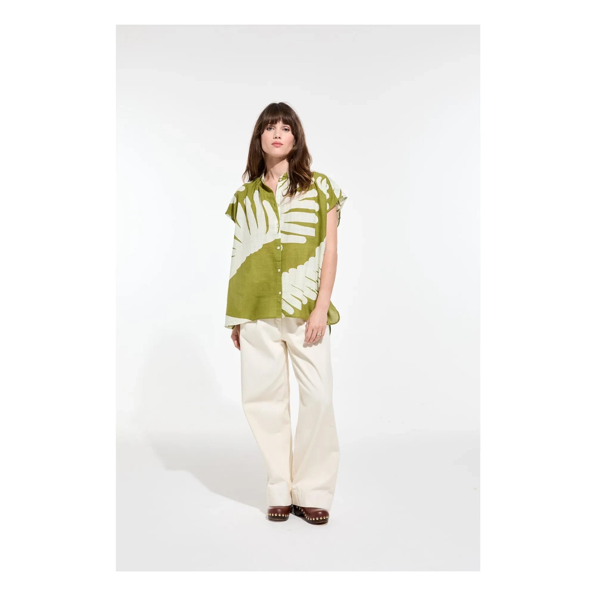 Mapoésie - Adèle Cotton Palma Top | Khaki