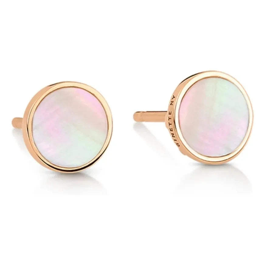 Ginette NY - Disc Ever Earrings | Pink Pearl Nacre