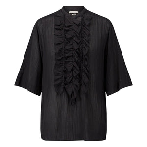 Laurence Bras - Blouse Magrita Kısa Pamuklu | Siyah