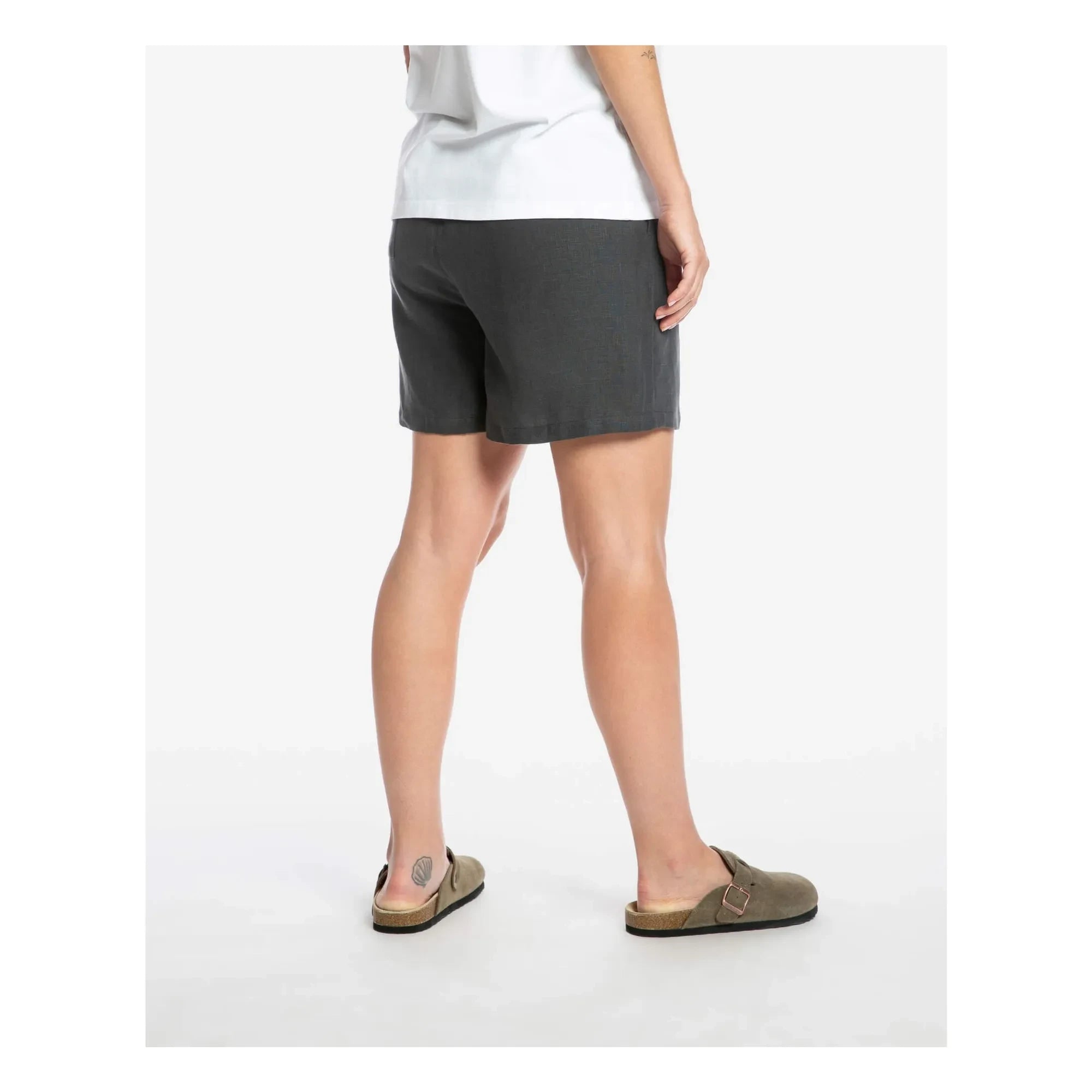 Matona - Linen shorts | Dark gray