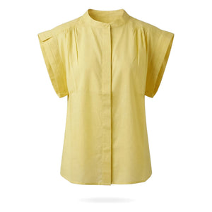 Hod - Amandine Cotton Blouse | Lemon yellow