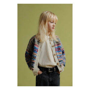 the new society - Caia Jacquard Cardigan Made from Recycled Fibers | Blue
