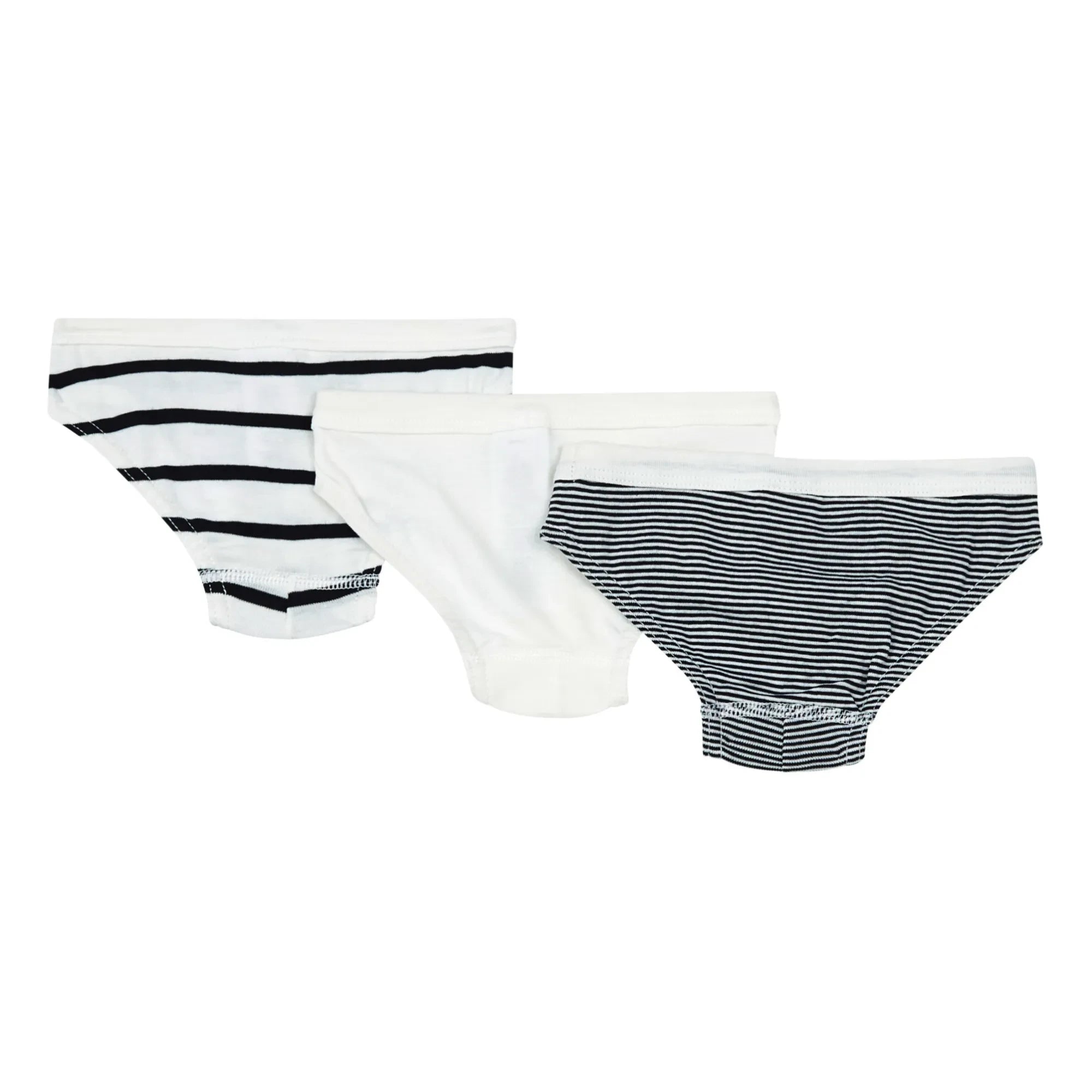 Petit Bateau - Pack of 3 Organic Cotton Striped Briefs | Blue