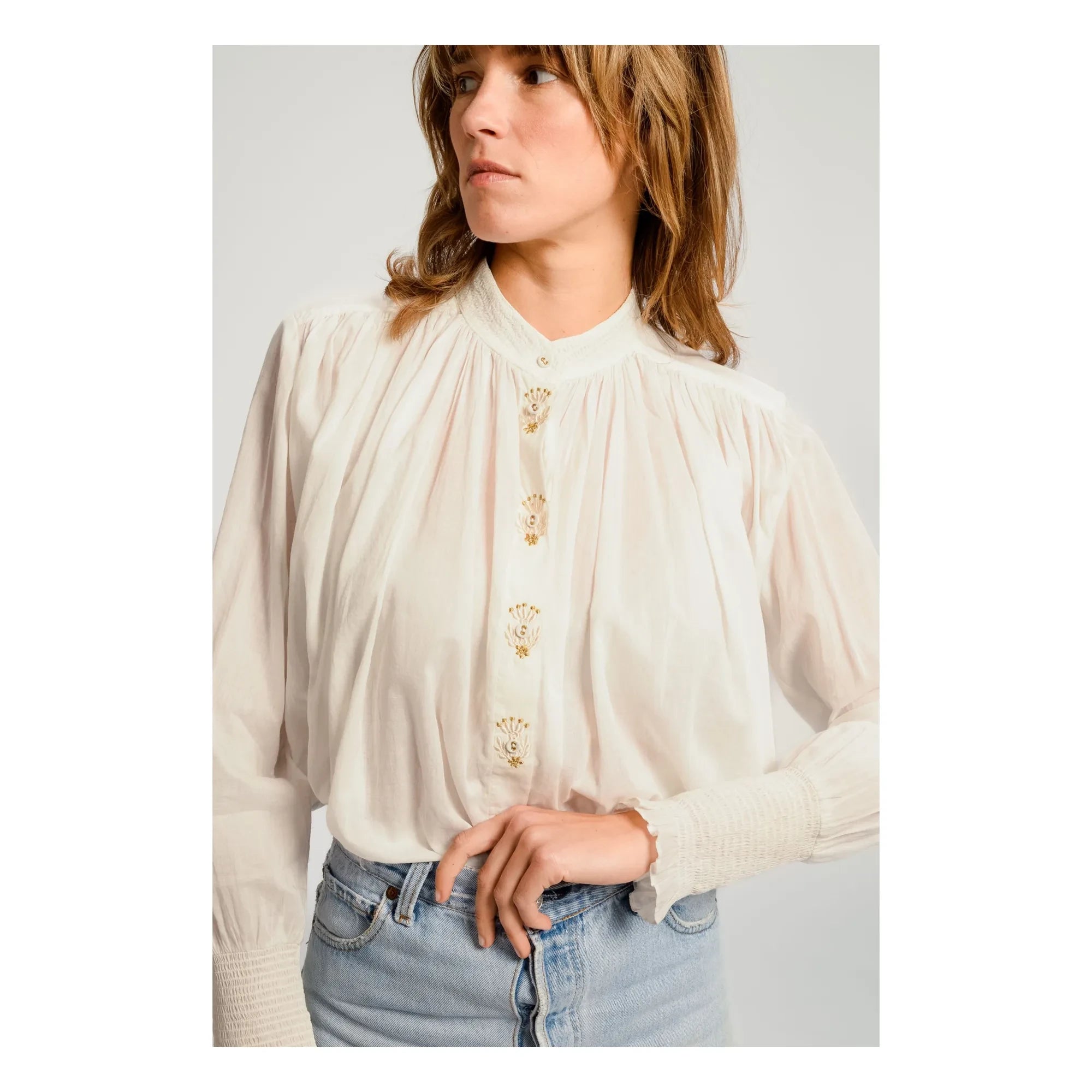 Virginie de Vinster - Santiago Blouse | White