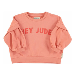 Piupiuchick - Hey Jude Organic Cotton Ruffled Sweatshirt | Coral