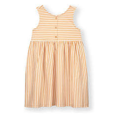 Gray Label - Organic Cotton Striped Button Dress | Apricot
