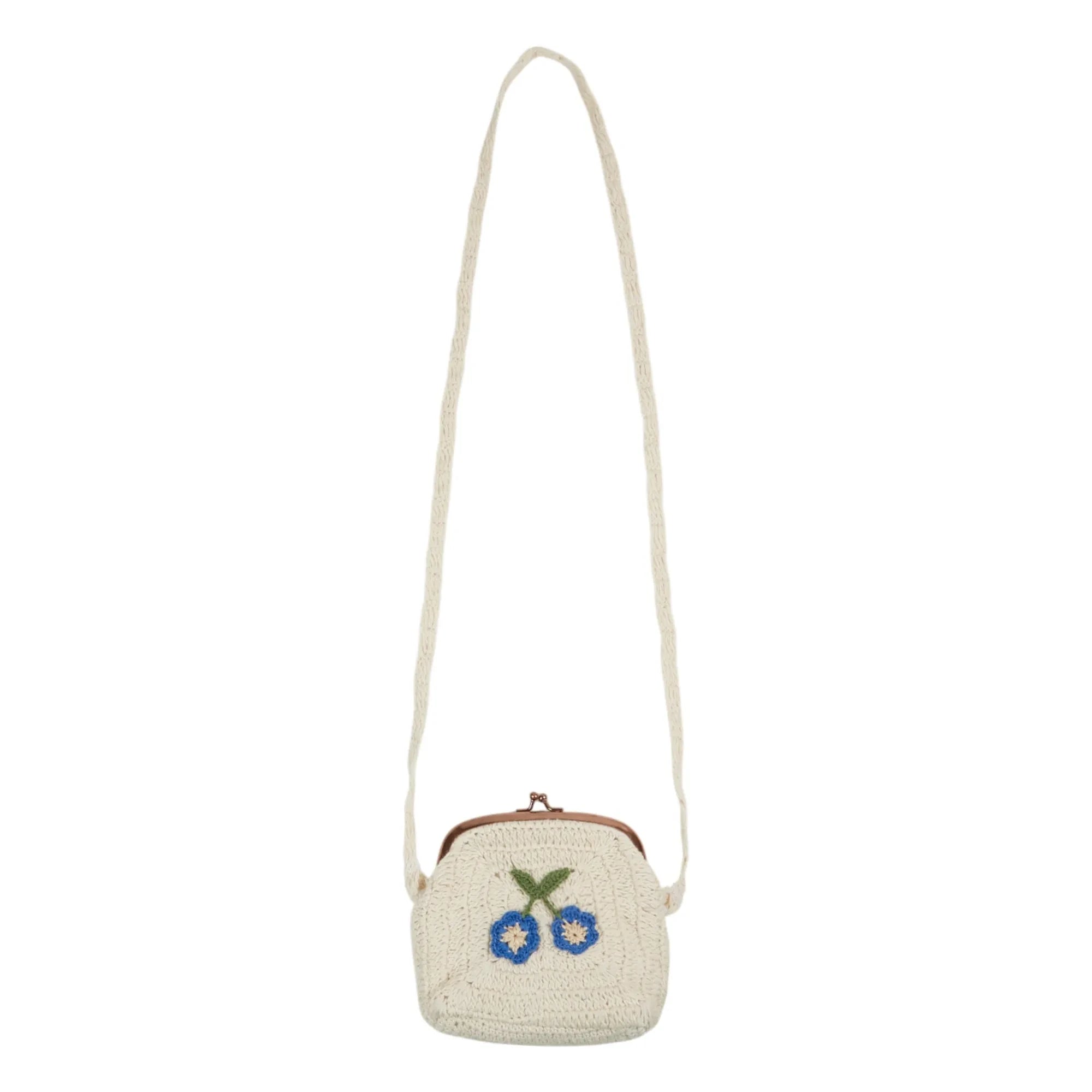 Emile et Ida - Crochet Floral Bag | Cream