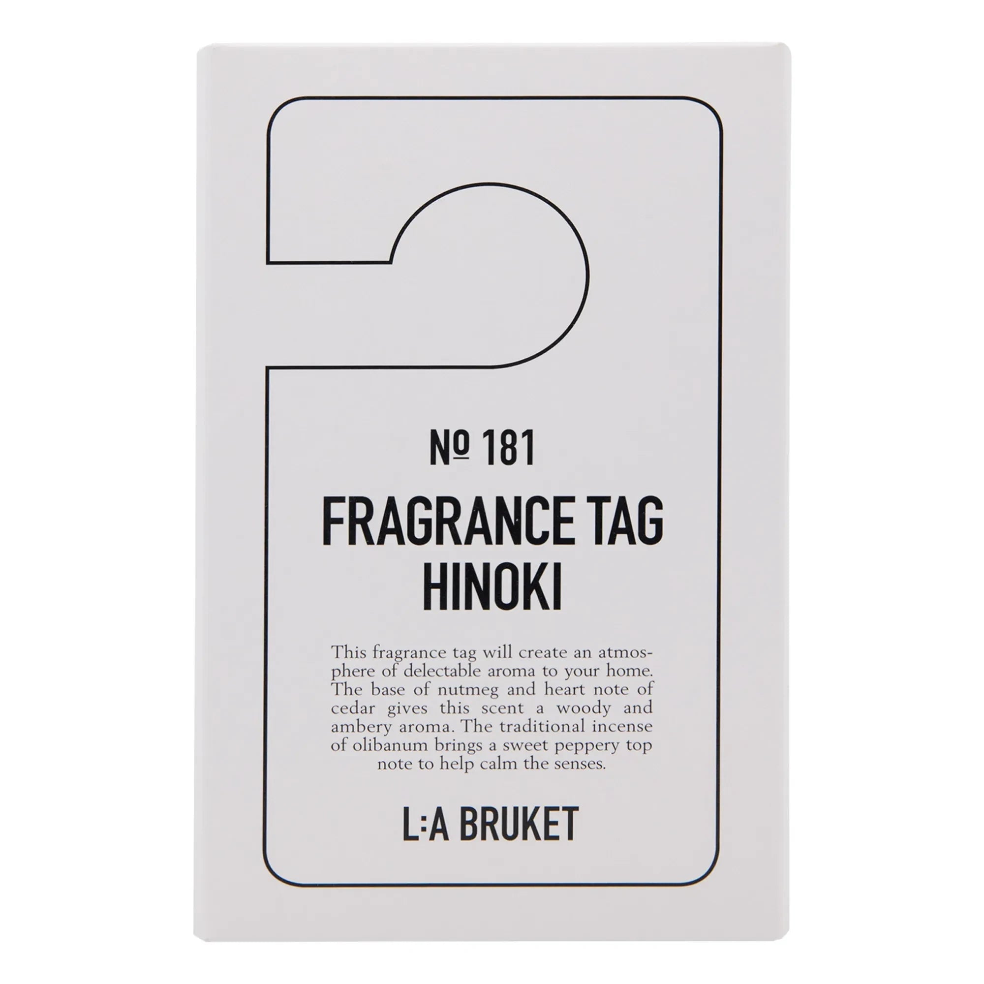 L:A BRUKET - 181 Fragrance Label Hinoki