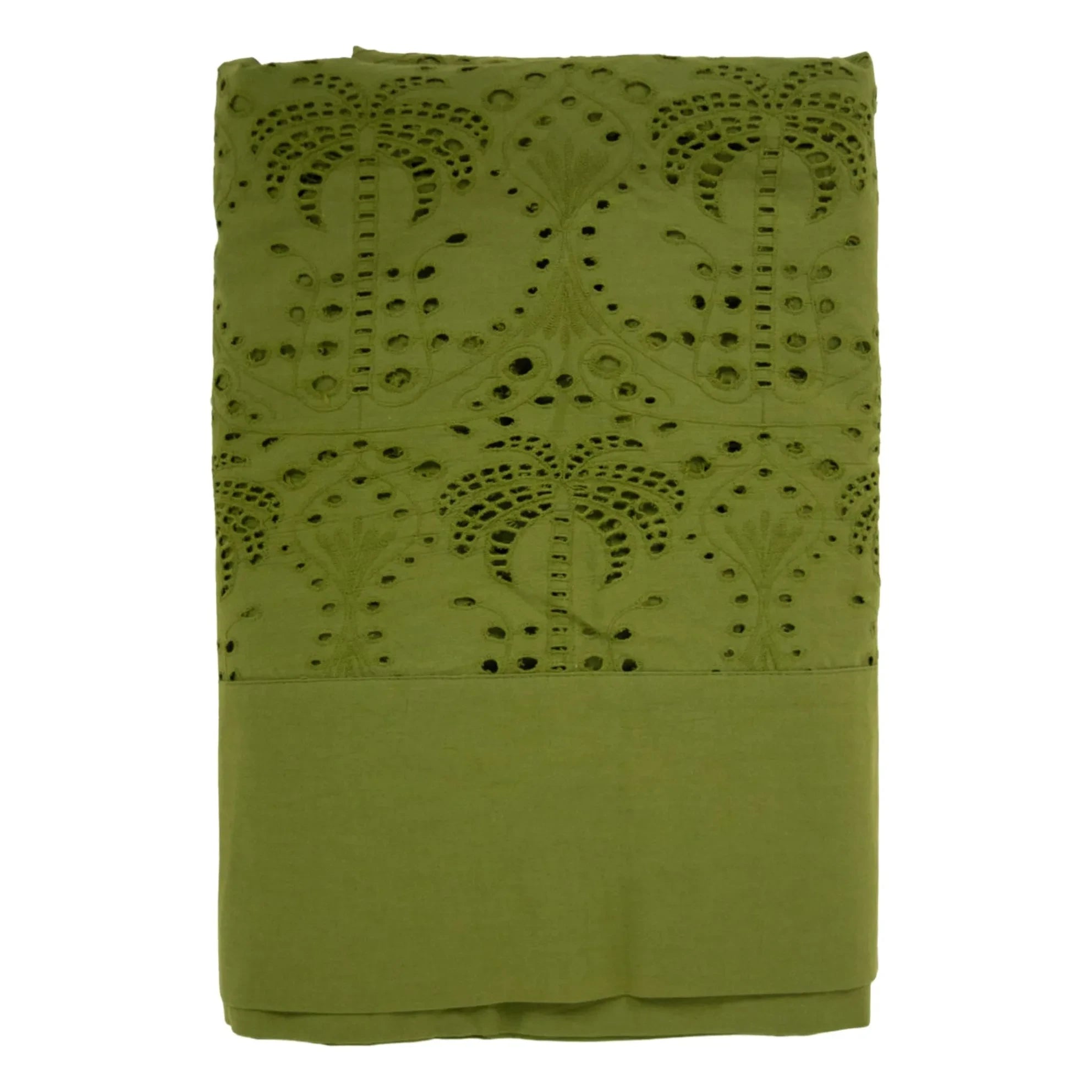 Olsson & Jensen - Brisa Palm Embroidered Tablecloth | Green