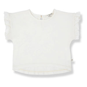 1+ in the Family - Ruffled Campanet T-Shirt | White