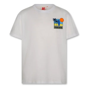 AO76 - Matte Palms T-shirt Recycled cotton | White