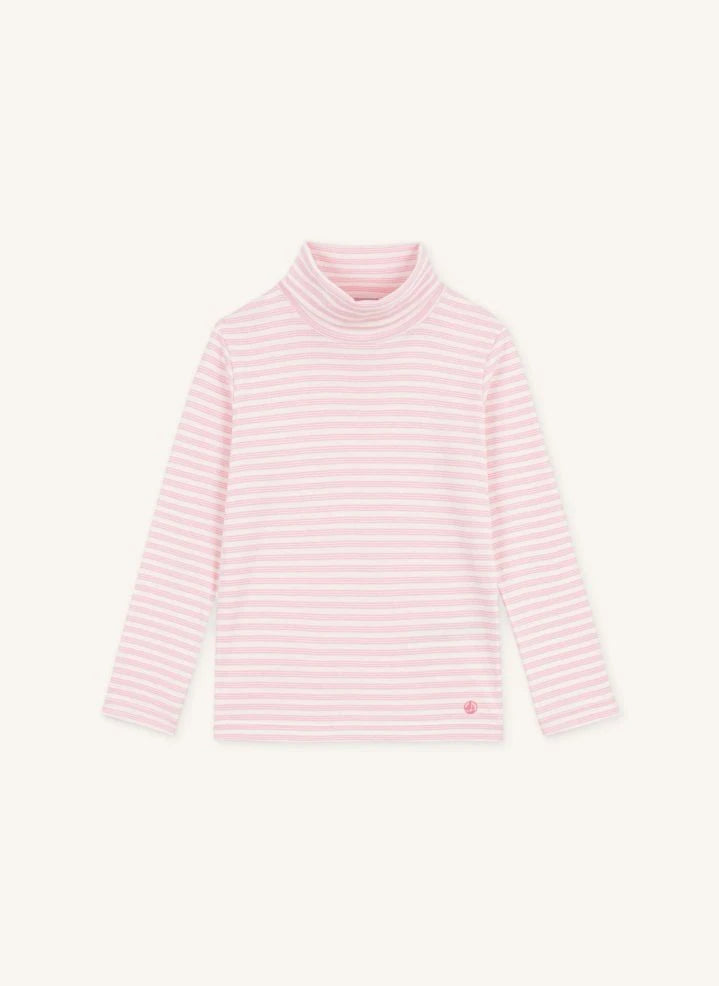 Petit Bateau - Düz çizgili balıkçı yaka | Pembe