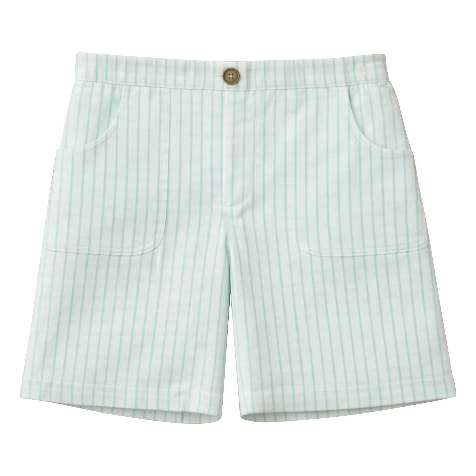Lililotte - Arsène Striped Organic Cotton Bermuda Shorts | Mint Green