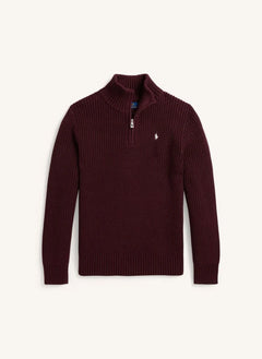 Ralph Lauren - Logo trucker collar sweater | Burgundy