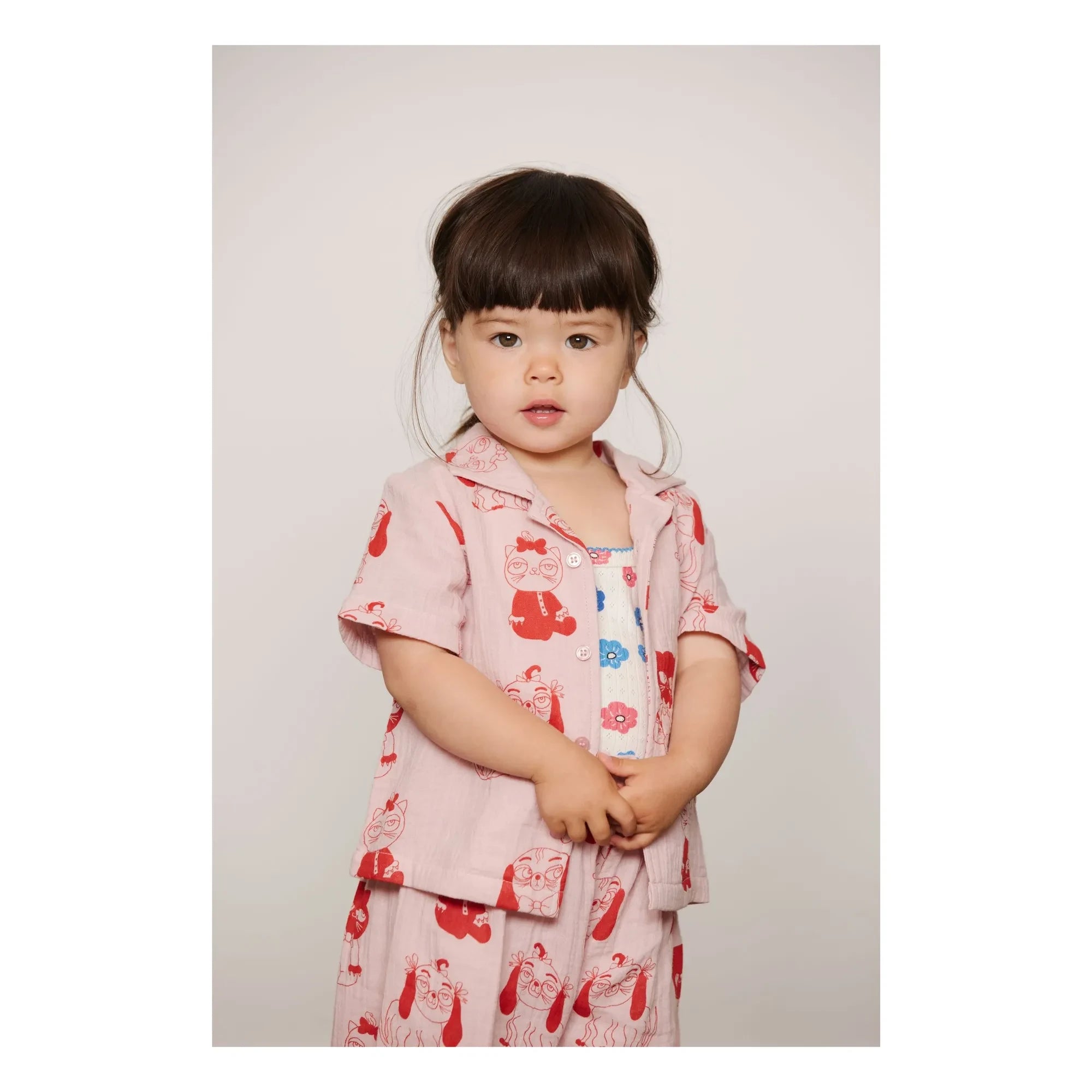 Mini Rodini - Organic Cotton Animal Print Pants | Pink