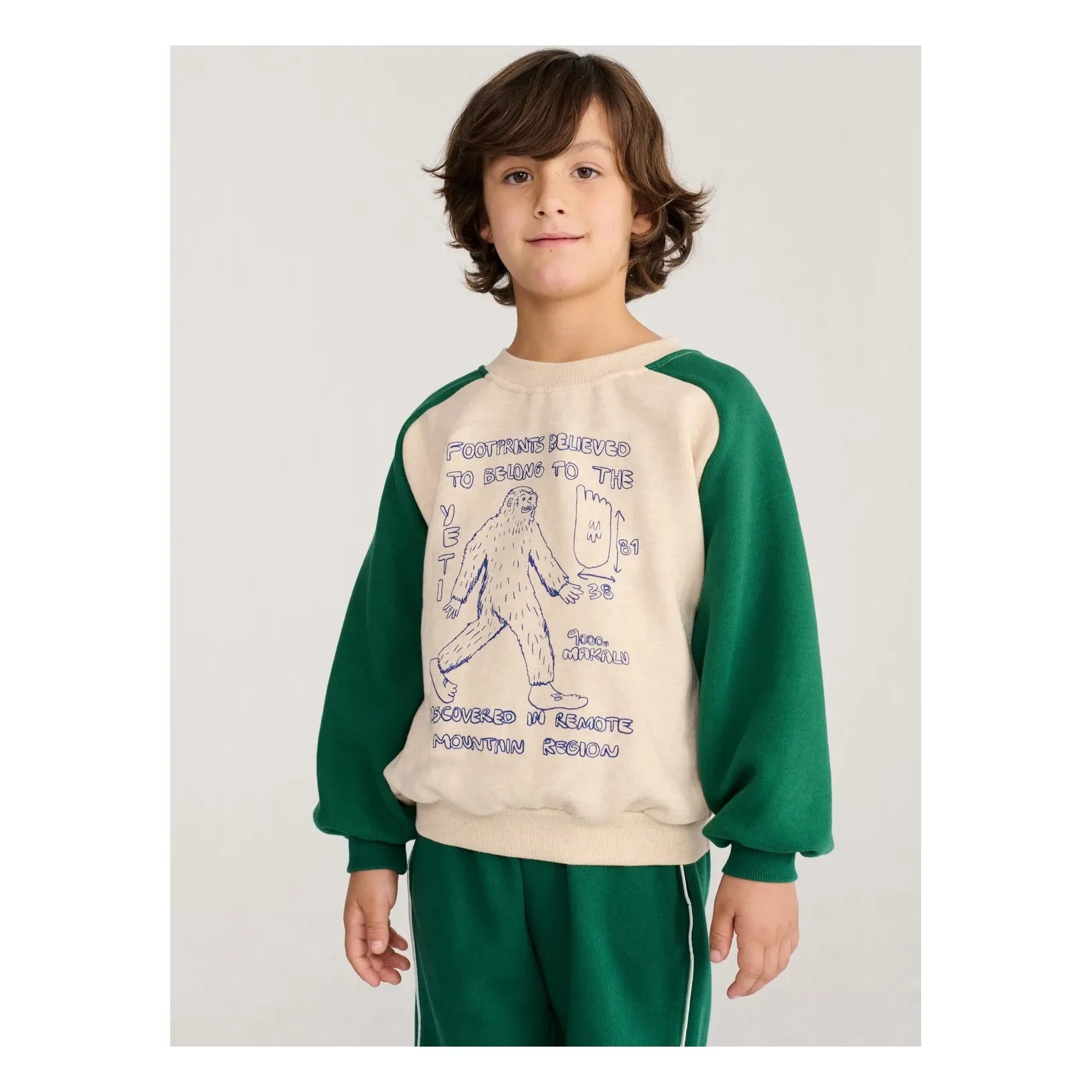 Bobo Choses - Organik pamuk Yeti sweatshirt | Ecru