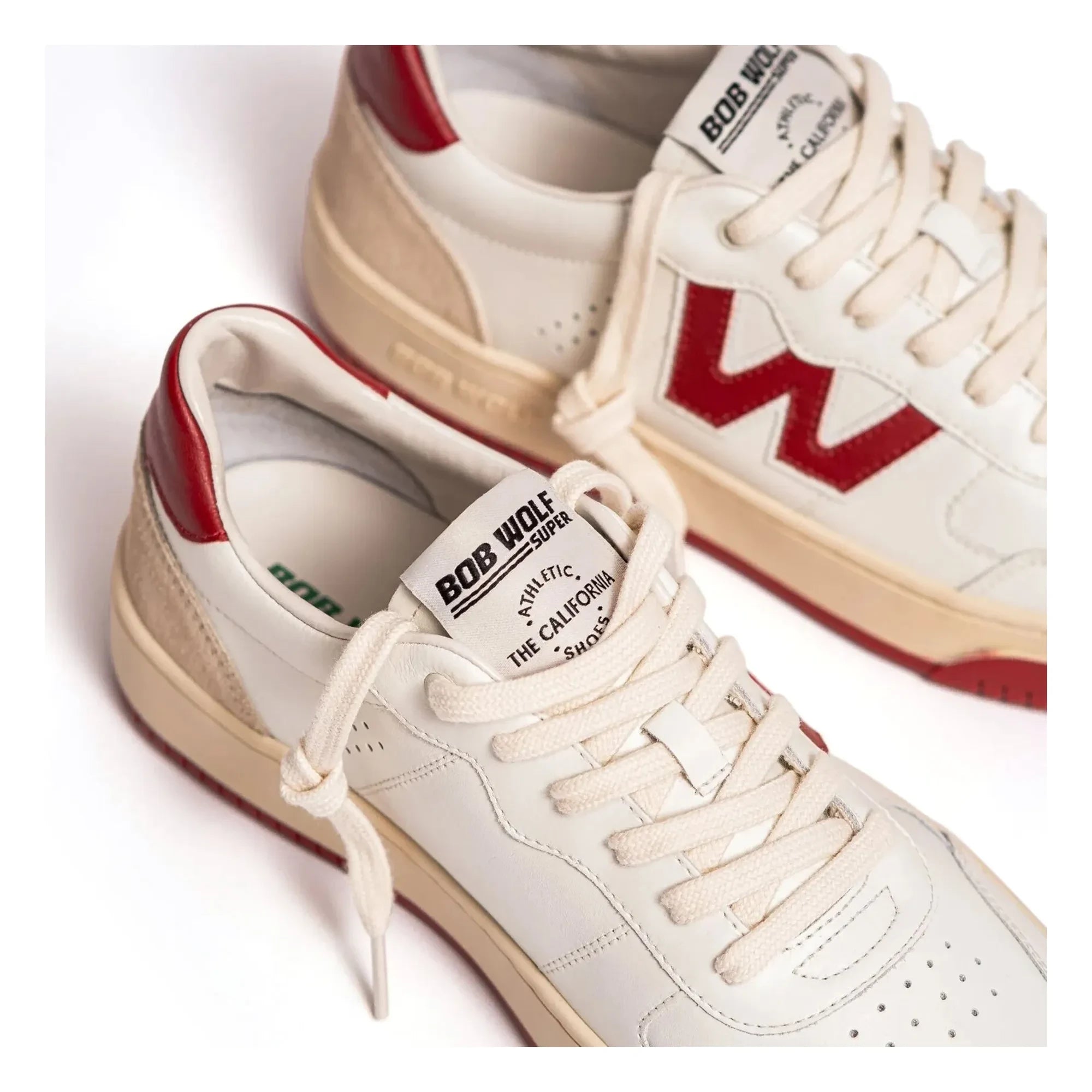 Bob Wolf - Legacy Leather and Suede Sneakers | Red