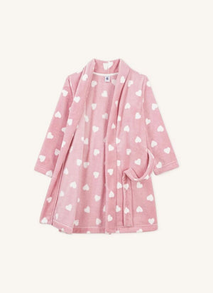 Petit Bateau - Heart-Patterned Dressing Gown | Pink