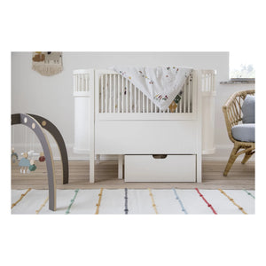 Sebra - Sebra Beech Wood Convertible Bed 70x110 cm | White