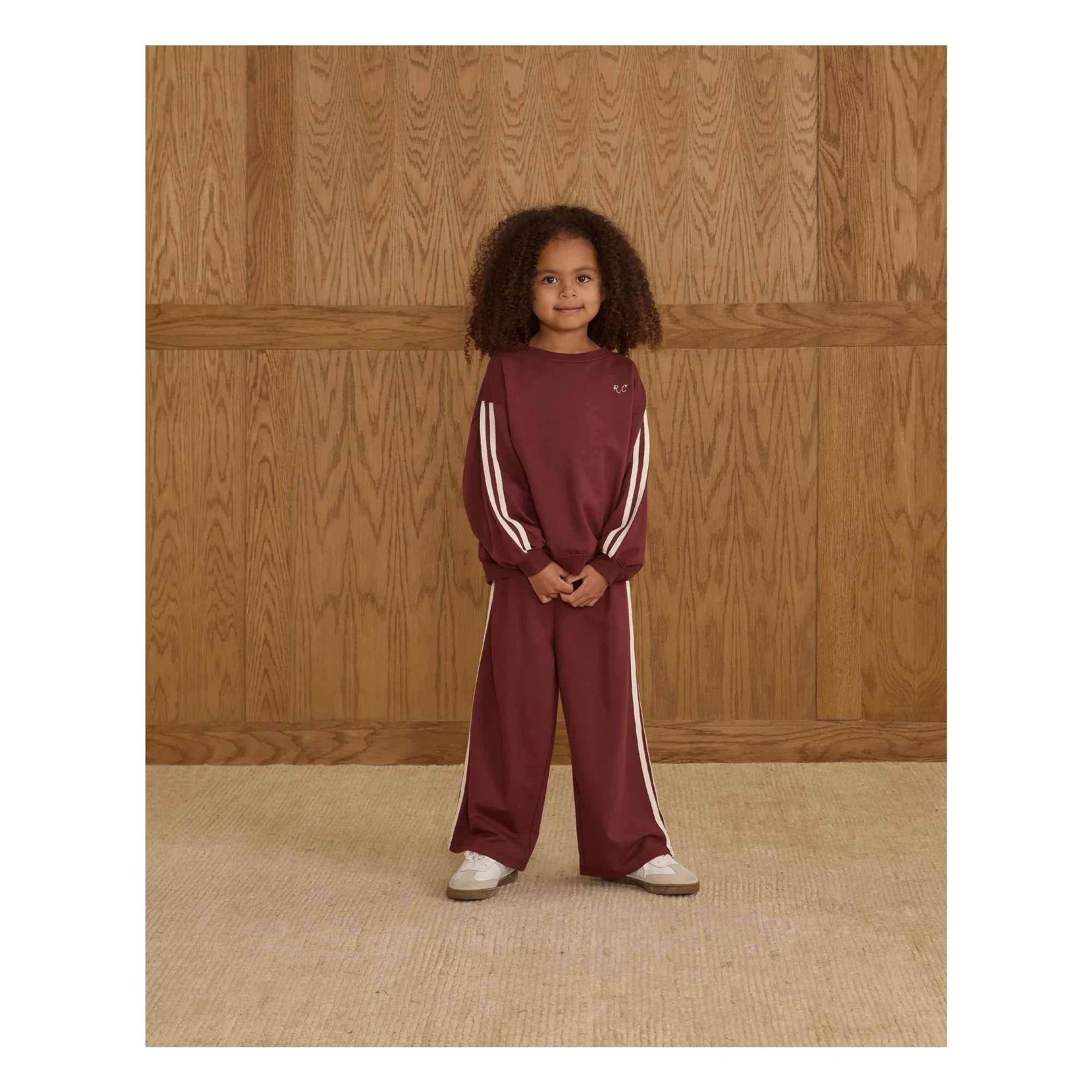 Rylee + Cru - Mini ribbed joggers | Burgundy