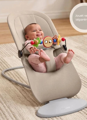 BabyBjörn - Begin Bouncer - Soft Brushed Woven Fabric, Sand Grey | Sand grey