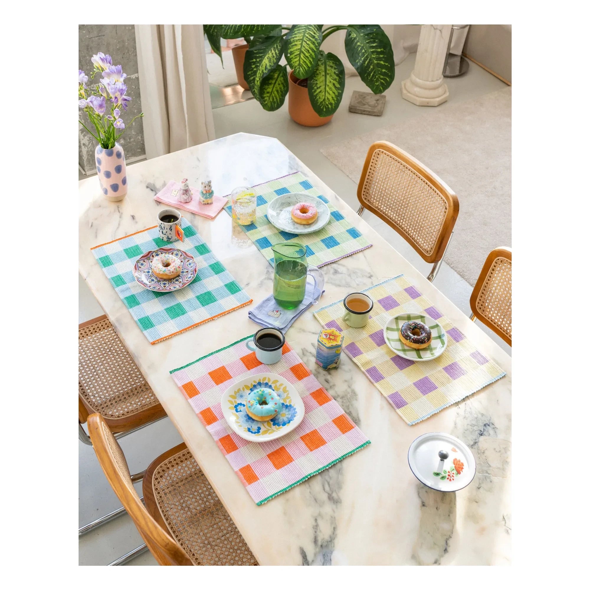 Tarta Gelatina - Organic Cotton American Tablecloth | Blue