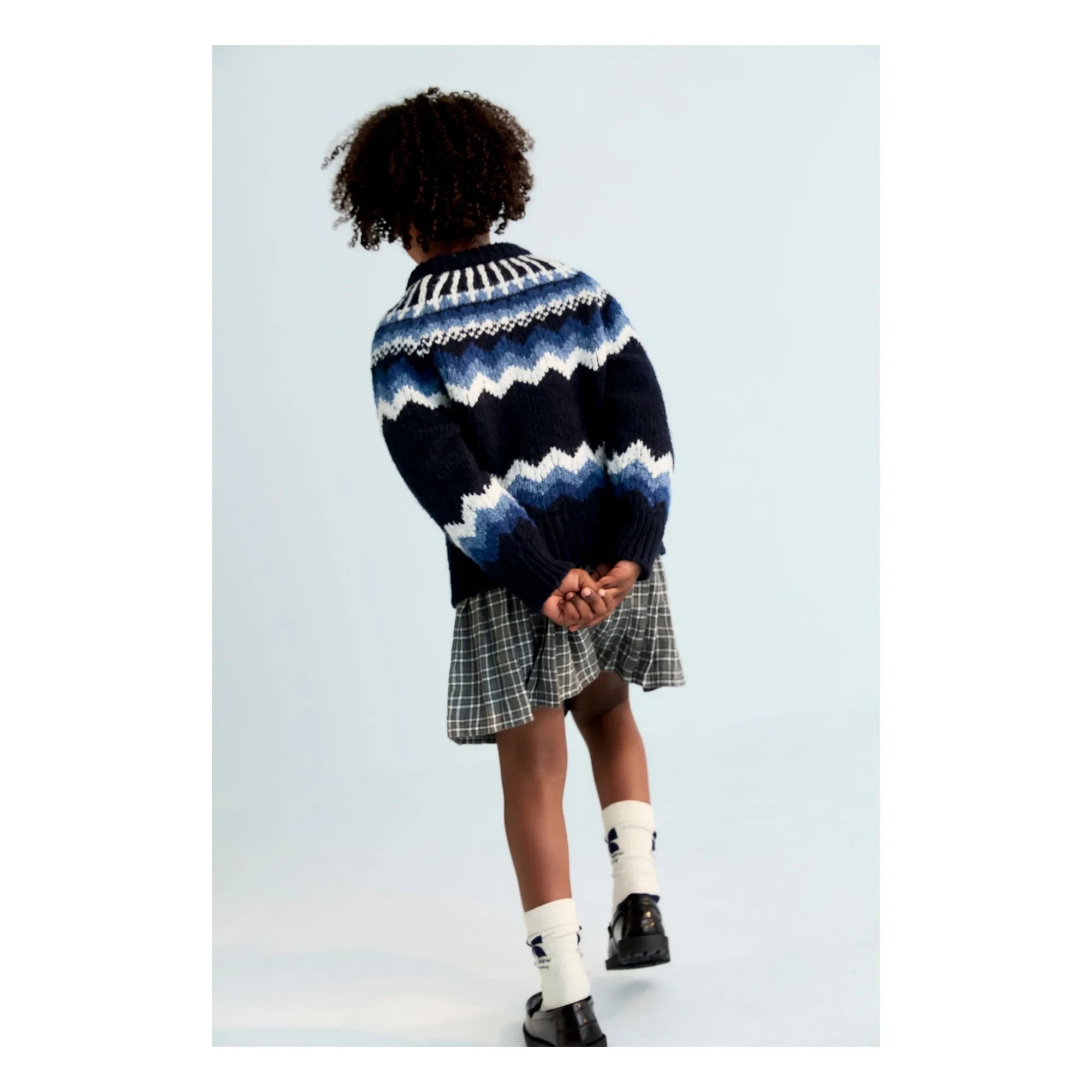 the new society - Martina etek Organic cotton check | Dark gray