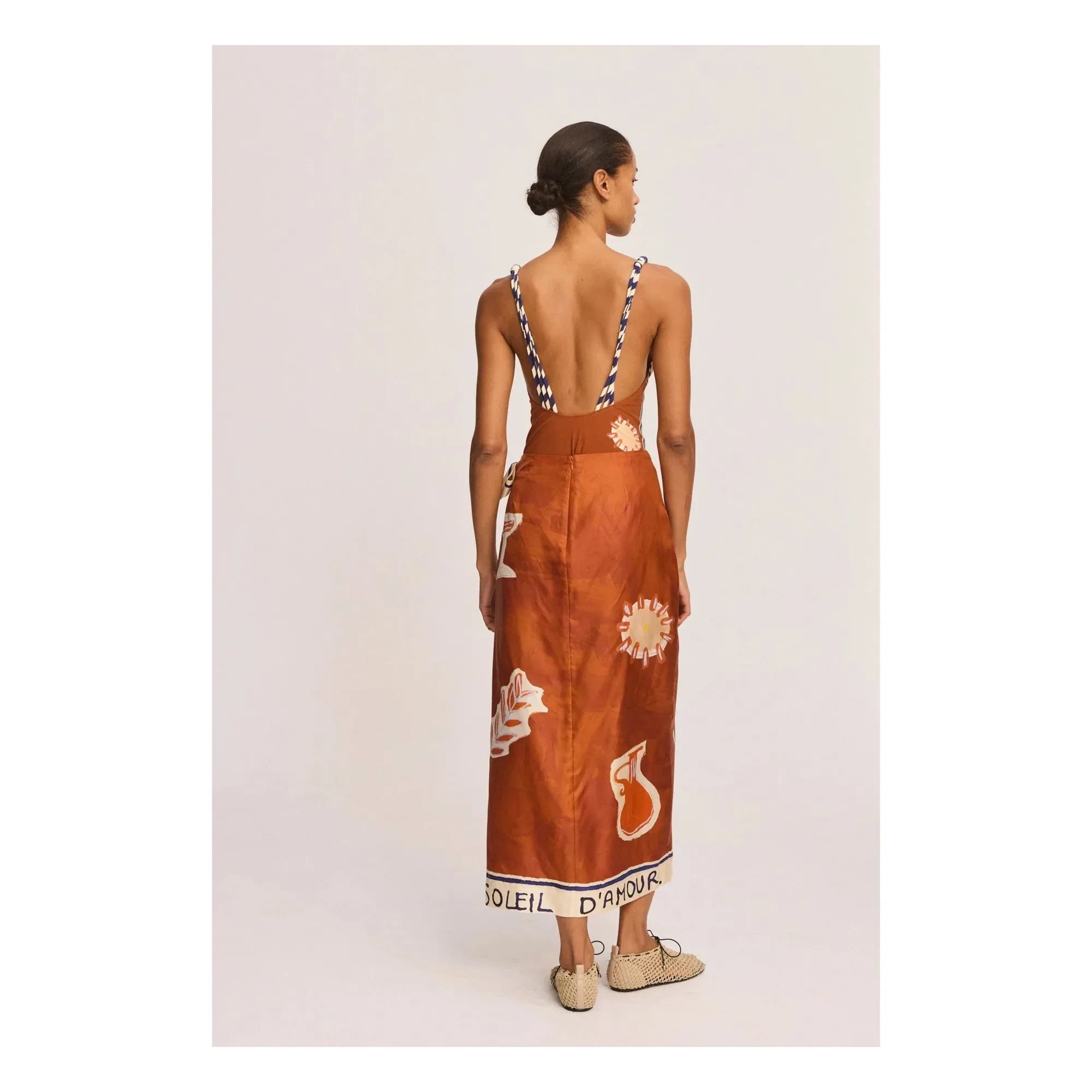 Alémais - Soleil D'Amour silk dress | Terracotta