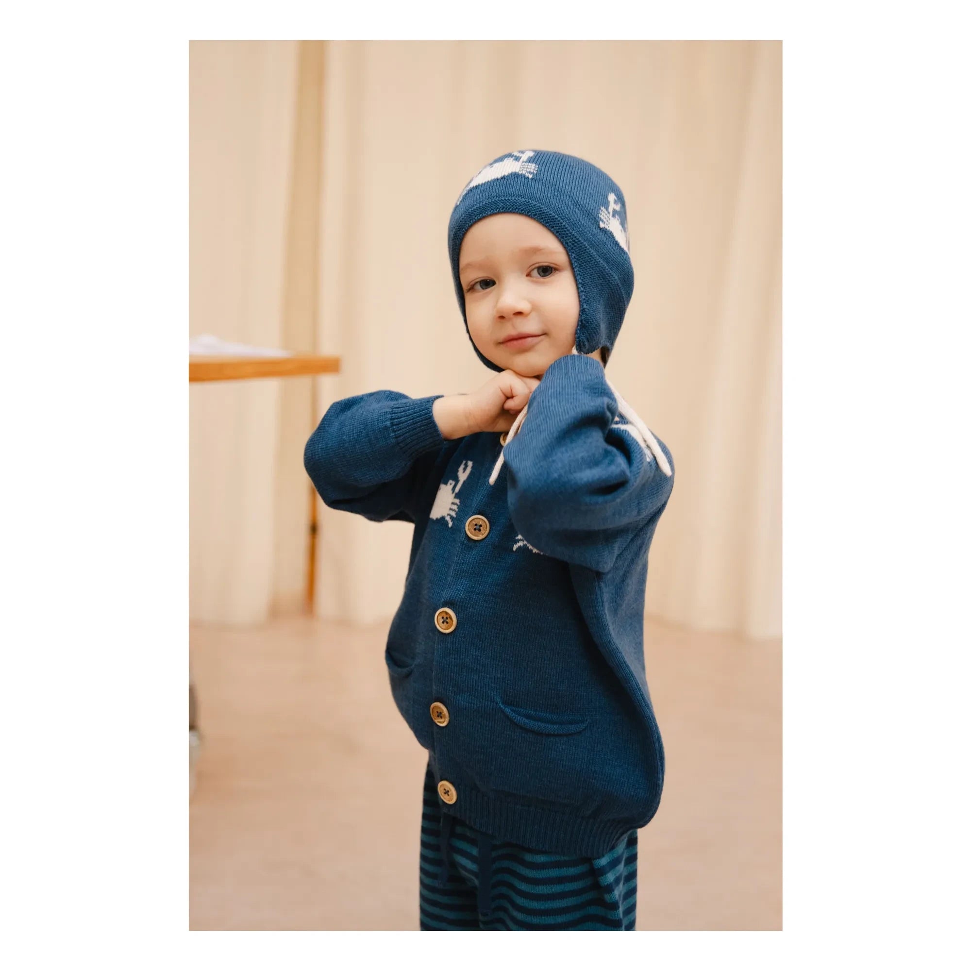 Bayiri - Dancing Crabs Merino Bere | Mavi