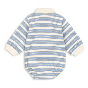 Konges Sløjd - Polka Dot Striped Organic Cotton Romper | Blue