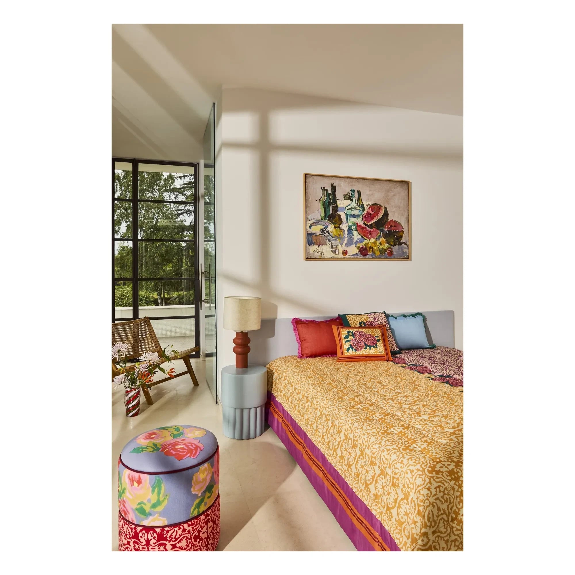 Lisa Corti - Dam Dam Bed Cover | Straw Yellow