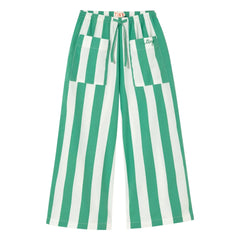 Tinycottons - Green Small Striped Trousers