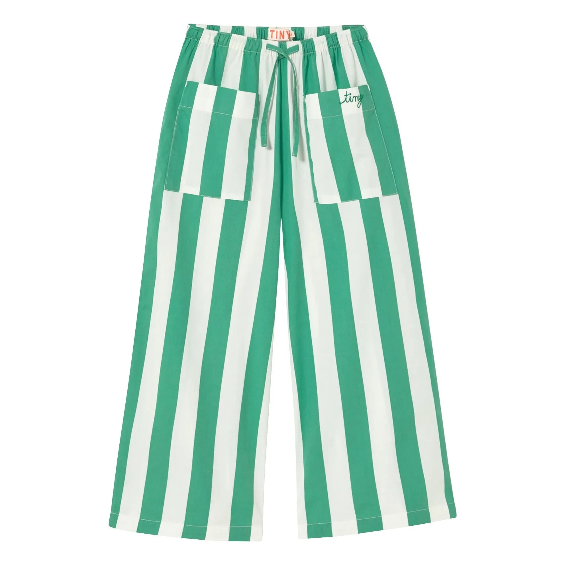 Tinycottons - Green Small Striped Trousers