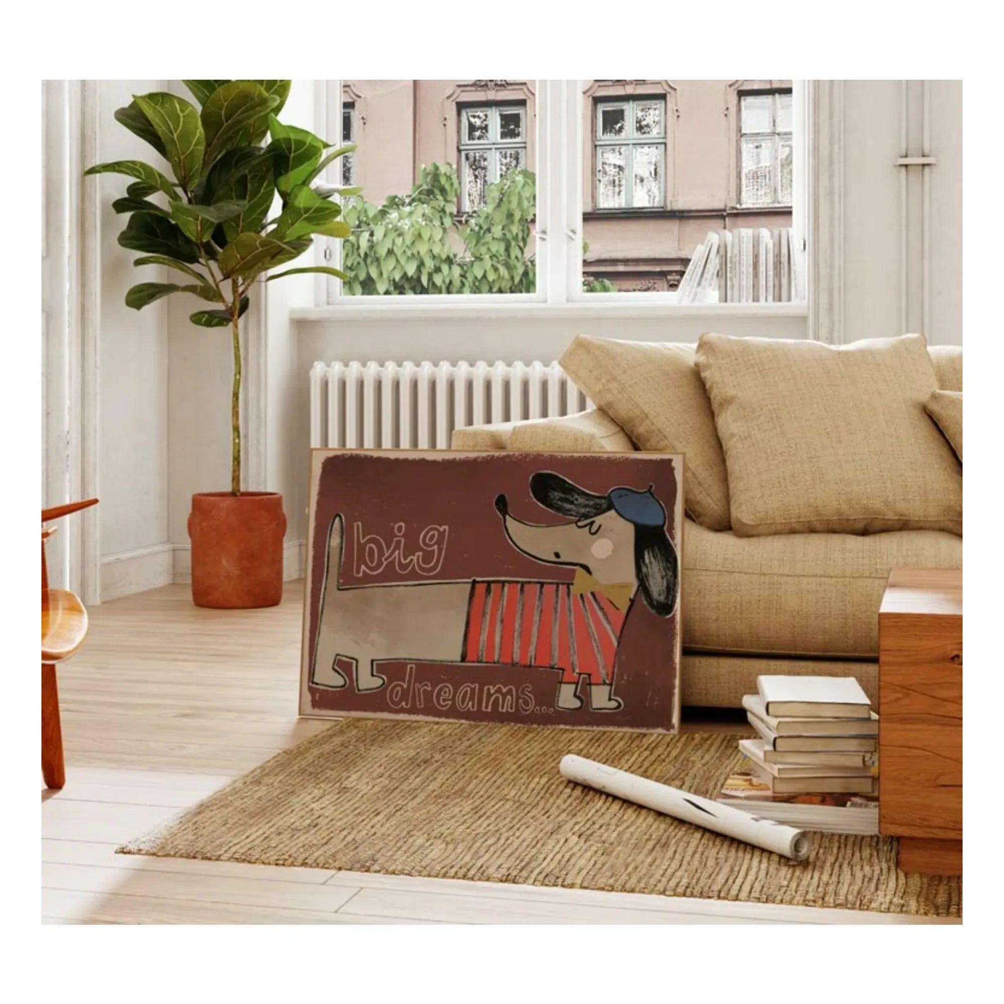 Studio Loco - Large Dachshund Poster | Brown