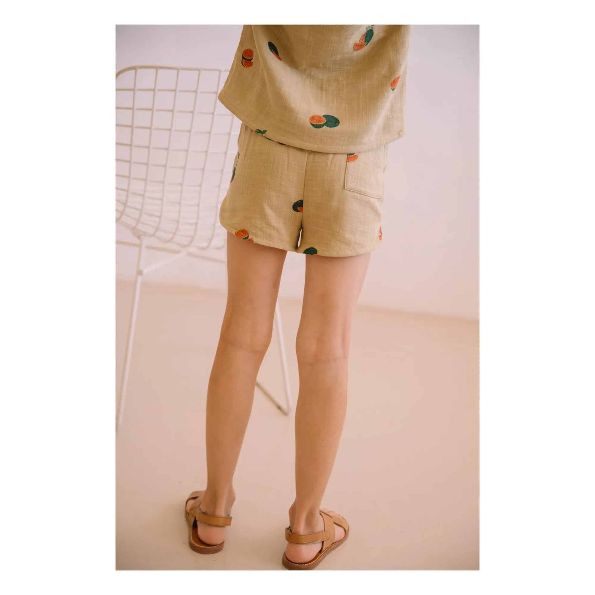 Studio Bohème - Georgette Shorts Karpuz Organic Cotton Gauze | Sage